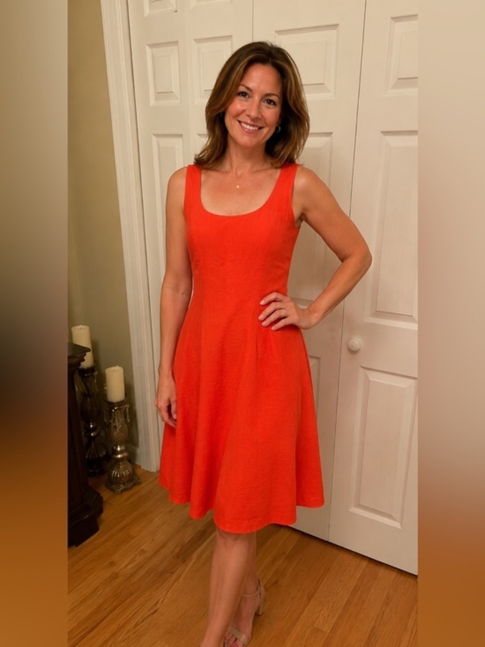 Women Dress by New Direction Orange Dress in Size 16